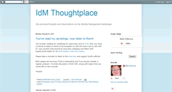Desktop Screenshot of idm-thoughtplace.blogspot.com