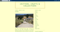 Desktop Screenshot of critterscraftsandcollections.blogspot.com