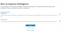 Tablet Screenshot of howtoimproveintelligence.blogspot.com