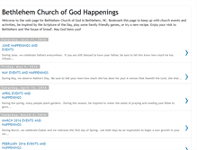 Tablet Screenshot of bethlehemchurchofgod.blogspot.com