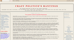 Desktop Screenshot of crazypolitics.blogspot.com