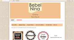 Desktop Screenshot of bebelnina.blogspot.com