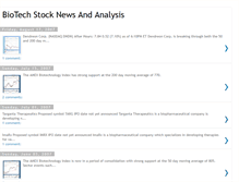 Tablet Screenshot of biotech-stock-news-and-analysis.blogspot.com