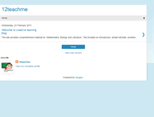 Tablet Screenshot of 12teachme.blogspot.com