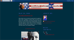 Desktop Screenshot of hillaryforum.blogspot.com