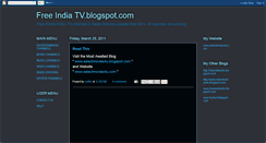 Desktop Screenshot of freeindiatv.blogspot.com