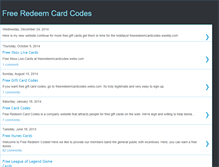 Tablet Screenshot of freeredeemcardcodes.blogspot.com