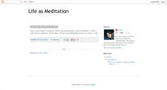 Desktop Screenshot of lifeasmeditation.blogspot.com