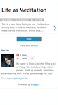 Mobile Screenshot of lifeasmeditation.blogspot.com