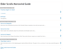 Tablet Screenshot of morrowindguide.blogspot.com