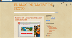 Desktop Screenshot of elblogdematesdesexto.blogspot.com