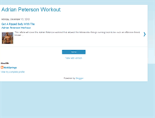 Tablet Screenshot of adrianpetersonworkout.blogspot.com