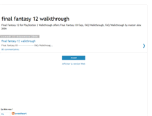 Tablet Screenshot of finalfantasy12walkthrough.blogspot.com