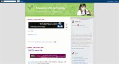 Desktop Screenshot of educationwithtechnology.blogspot.com