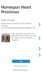 Mobile Screenshot of earlywork-homespunheart.blogspot.com