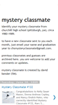 Mobile Screenshot of mysteryclassmate.blogspot.com
