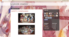 Desktop Screenshot of lepiccolecreazioni.blogspot.com