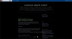 Desktop Screenshot of canadiansenatedigest.blogspot.com