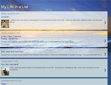 Tablet Screenshot of mylifeinalist.blogspot.com