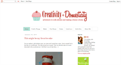 Desktop Screenshot of creativityanddomesticity.blogspot.com