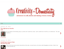 Tablet Screenshot of creativityanddomesticity.blogspot.com