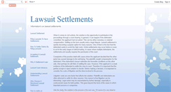 Desktop Screenshot of lawsuit-settlements.blogspot.com