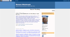Desktop Screenshot of bensonweintraub.blogspot.com