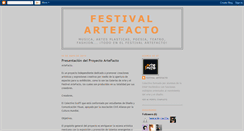 Desktop Screenshot of festivalartefacto.blogspot.com