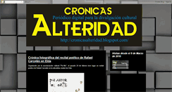 Desktop Screenshot of cronicasalteridad.blogspot.com