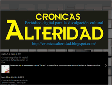 Tablet Screenshot of cronicasalteridad.blogspot.com