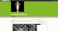 Desktop Screenshot of footballcrazybaby.blogspot.com