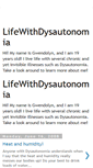 Mobile Screenshot of lifewithdysautonomia.blogspot.com