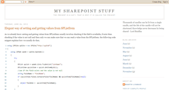 Desktop Screenshot of mysharepointstuff.blogspot.com