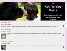Tablet Screenshot of kidsthatcareproject.blogspot.com