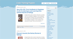 Desktop Screenshot of cratetrainingpuppies2012.blogspot.com