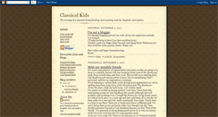 Desktop Screenshot of classicalkids.blogspot.com