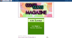 Desktop Screenshot of colorglossmagazine.blogspot.com