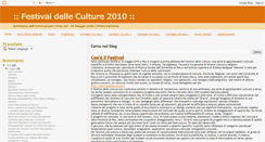 Desktop Screenshot of festivaldelleculture2010.blogspot.com