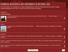 Tablet Screenshot of igrejabatistadeafonsoclaudio.blogspot.com