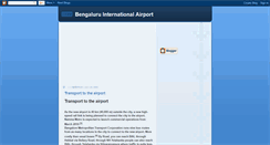 Desktop Screenshot of bengaluruinternationalairport.blogspot.com