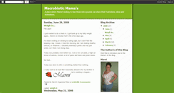 Desktop Screenshot of macrobioticmamas.blogspot.com
