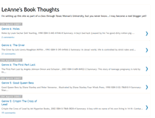 Tablet Screenshot of leannesbookthoughts.blogspot.com
