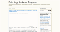 Desktop Screenshot of pathologyassistantprograms.blogspot.com