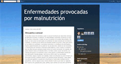 Desktop Screenshot of enfermedadesmalnutricion.blogspot.com