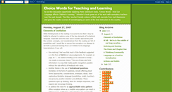 Desktop Screenshot of choicewordsforteachingandlearning.blogspot.com