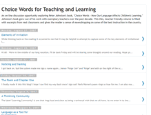 Tablet Screenshot of choicewordsforteachingandlearning.blogspot.com