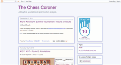 Desktop Screenshot of chesscoroner.blogspot.com