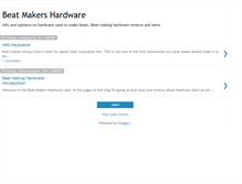 Tablet Screenshot of beat-maker-hardware.blogspot.com