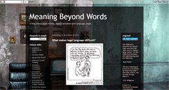 Desktop Screenshot of meaningbeyondwords.blogspot.com