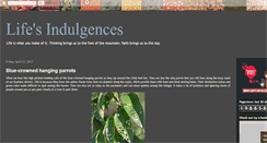 Desktop Screenshot of lifes-indulgences.blogspot.com